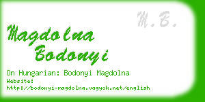 magdolna bodonyi business card